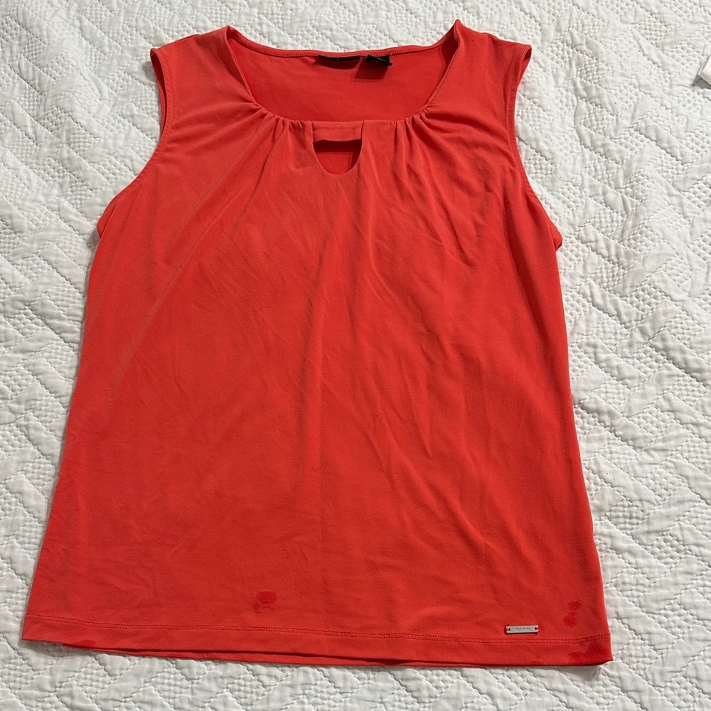 Tahari Sleeveless Red Tank Top